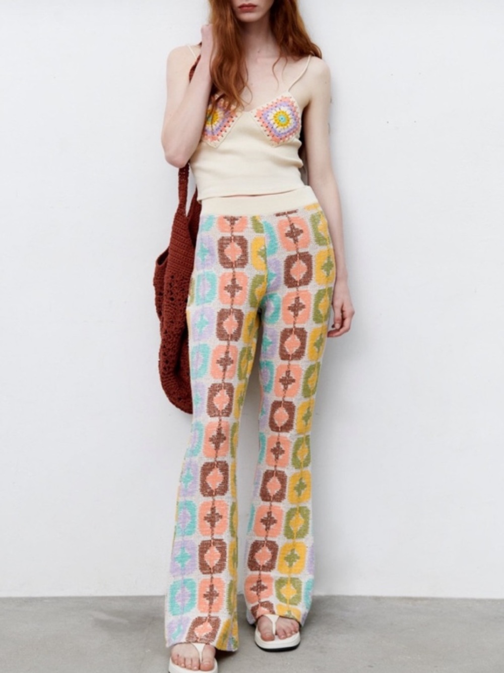 Zara Crochet Flare Pants - Rare - Picture 3 of 9